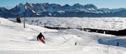 Die ersten Kurven gezogen: Skifahrer am Wochenende am Flumserberg. (Bild: PD)