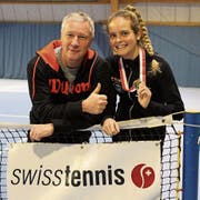 Trainer Thomas Walter und sein Schützling Alina Granwehr befinden sich in einem Dauerhoch. (Bild: Swiss Tennis)