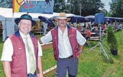 Reto Ulmann (l.), Andreas Geiger vom Gespann-Fahrverein Rheintal. (Bilder: Ulrike Huber)