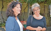 Vizepräsidentin Anna Sanseverino Büchel (links) und die frisch gewählte Präsidentin Gaby Eigenmann. (Bild: Monika von der Linden)