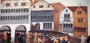 Die Verteilung von Münzen provozierte Tumulte und wurde bald wieder abgebrochen. (Bild: Peter Küpfer)