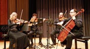 Präzision und Hingabe: die vier ausgeprägten Musikerpersönlichkeiten in Aktion. (Bilder: Peter Küpfer)
