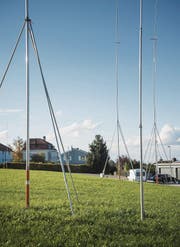 Vor drei Jahren wurden die Visiere für das Pflegezentrum in Mörschwil aufgestellt. (Bild: Ralph Ribi)