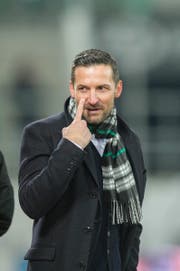 St.Gallen-Trainer Joe Zinnbauer regte sich im Heimspiel gegen GC mehrfach über den Schiedsrichter auf - schliesslich entschuldigte er sich bei ihm. (Bild: Urs Bucher)
