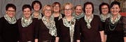 Der gesamte Vorstand des gemeinnützigen Frauenvereins Altstätten. Im Vordergrund die neugewählte Aktuarin Monika Stieger (4. v. l.) und die abtretende Aktuarin, Petra Fehr (6. v. l.). (Bild: pd)