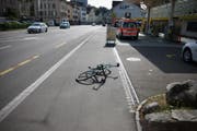 Der Unfall ereignete sich bei einer Tankstelle. (Bild: Stapo SG)