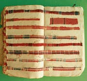 Ein Kreuz und Quer von Blau-Rot-Weiss aus Jacob Loosers Musterbuch von 1814. (Bilder: PD)