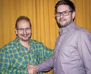 Pascal Roth (rechts) wird Nachfolger von Hasa Steiner als Präsident des FC Rebstein. (Bild: Hansueli Steiger)