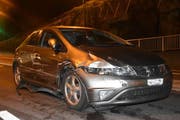 Einer der beiden am Unfall beteiligten Wagen. (Bild: Kapo SG)