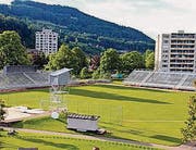 Die Tribünen stehen. (Bilder: Urs Huwyler)