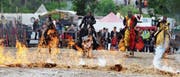 Das Ritterturnier gehört zu den Attraktionen am Mittelalterlichen Hof-Spektakel Wil. Das Mittelalterfest zieht jeweils bis zu 1 (Bild: Jörg Roth)
