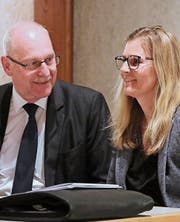 Präsident Walter Kobelt leitete die Versammlung, Aktuarin Aurelia Fischer machte das Protokoll. (Bild: pd)