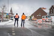 Grosseinsatz der Polizei nach den Schüssen in Rehetobel. (Bild: Urs Bucher)