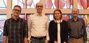 Martin Zecha, Daniel Ambord, Jasmine Chischè und Beat Köpfli stellen sich zur Wahl. (Bild: Yvonne Aldrovandi-Schläpfer)