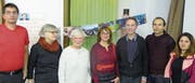 Der Vorstand der Solidaritätsgruppe Sevelen: Christian Müller, Ruth Kühne, Elisabeth Gantenbein, Amela Meyer, Peter Meier, Abbas Ebrahimi, Aisha Abdo (von links). (Bild: PD)