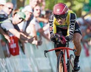 Simon Spilak gewinnt zum zweiten Mal nach 2015 die Tour de Suisse. (Bild: Alexandra Wey/KEY)
