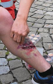 Moulage: Täuschend echtes Blut.