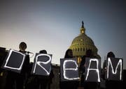 Protest vor dem Capitol in Washington gegen die Pläne Trumps, das «Dreamer»-Programm zu beenden. (Bild: Zach Gibson/Bloomberg (18. Januar 2018))