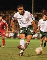 «In St. Gallen hatte ich als Fussballspieler die beste Zeit meines Lebens»: Ionel Gane, hier im Jahr 2002 im Espenmoos. (Bild: Hannes Thalmann)