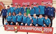 Die C-Junioren des FC Rorschach-Goldach 17 sind die Futsal-Meister der Coca-Cola Junior League. (Bild: zVg)