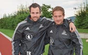 Noch ist dem Trainerduo Hansueli Gerig (links) und Benjamin Fust das Lachen nicht vergangen. (Bild: Beat Lanzendorfer)