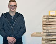 Marcel Mösli erreichte mit seinem Drehschubladen-Herbarium den ersten Rang. (Bild: noe)