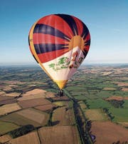 Unterwegs mit tibetischer Nationalflagge: Ballon «Tashi». (Bild: PD)