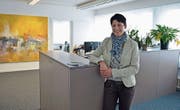 VTG-Geschäftsleiterin Beatrix Kesselring im neuen Büro. (Bild: Mario Testa)