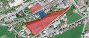 Die rot und blau gekennzeichneten Flächen werden Teil der Arealentwicklung sein. (Bild: PD)
