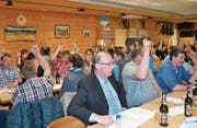 Die Toggenburger Bauern stimmen den anstehenden Geschäften zu. (Bild: Adi Lippuner)