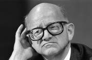 Alphons Egli sass für die CVP im Bundesrat - nach seinem Präsidialjahr 1986 trat er zurück. (Bild: MAX VATERLAUS (KEYSTONE))