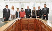 Der Gemeinderat Herisau wird bald neu zusammengesetzt sein. Ursula Rütsche (dritte von links) tritt auf Ende Amtsjahr zurück. (Bild: PD)