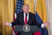 US President Donald J. Trump hosts President of Colombia Juan Manuel Santos at the White House (Bild: MICHAEL REYNOLDS (EPA))
