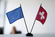 Schwieriges Miteinander: Die Schweiz und die EU. (Bild: GAETAN BALLY (KEYSTONE))