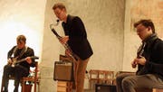 Wie aus einem Guss: Luca Aaron, Fabian Willmann und Smari Kristinsson. (Bild: Markus Bösch)