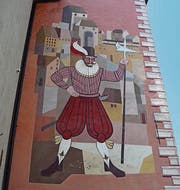 Der Stadtwächter auf der Südfassade des Hauses Gambrinus. (Bild: Markus Zahnd)