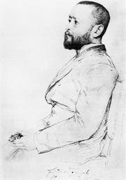 Eduard Engel, gezeichnet von Ismael Gentz, Berlin 1890. (Bild: Die Andere Bibliothek/PD)