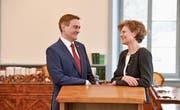 Der Grosse Rat hat die Auswahl zwischen Marcel Ogg und Anna Katharina Glauser Jung. (Bild: Donato Caspari)
