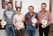 Claudio Fust, Renate Brändle, Ruedi Brändle, Urs Loser (von links). (Bild: pd)