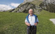 Der bald 80jährige Willi Forrer bei einem seiner Besuche in der alten Heimat auf Gamplüt.
