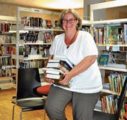Regionalbibliotheksleiterin Rahel Ilg im Provisorium. (Bild: Iliana Perera)