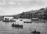 Flottenparade um 1920 im Rorschacher Hafen: «Rorschach», «Luna» und «Stadt St. Gallen» (v. l.) geben sich die Ehre. (Bild: Sammlung Anton Heer)