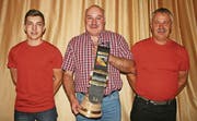 Siegertrio der Kombinationswertung: René Kaiser, Burkhard Stricker und Paul Kaiser (von links). (Bild: PD)