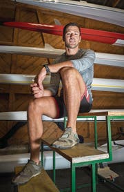 Momentan lässt Nico Stahlberg sein Ruderboot im Bootshaus des RC Kreuzlingen. Bild: Andrea Stalder (Bild: Andrea Stalder (Andrea Stalder))