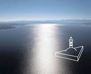 Für die Expo Ostschweiz will Hansueli Stettler eine schwimmende Insel im Bodensee realisieren. (Bild: Urs Jaudas, Illustration: sgt)