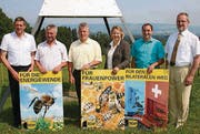 Sie nach Bern: Martin Huber, Andreas Guhl, Markus Berner, Karin Peter Kis, Kolumban Helfenberger und Roland A. Huber. (Bild: Christof Lampart)