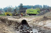 Fast eine halbe Million kostet der Hochwasserschutz bei Gutbertshausen. (Bild: Georg Stelzner)