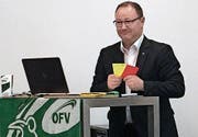 OFV-Präsident Häuselmann referiert über Fairness im Sport. (Bild: PD)