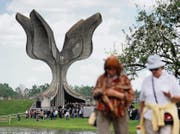«Die steinerne Blume» – das Denkmal für die Opfer des Konzentrationslagers Jasenovac, entworfen von Bogdan Bogdanovic, erbaut 1966. (Bild: getty/afp)