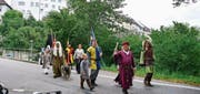 Die Wiler Altstadtkulisse bot einen prächtigen Hintergrund für das Mittelalterliche Hofspektakel. (Bilder: Carola Nadler)